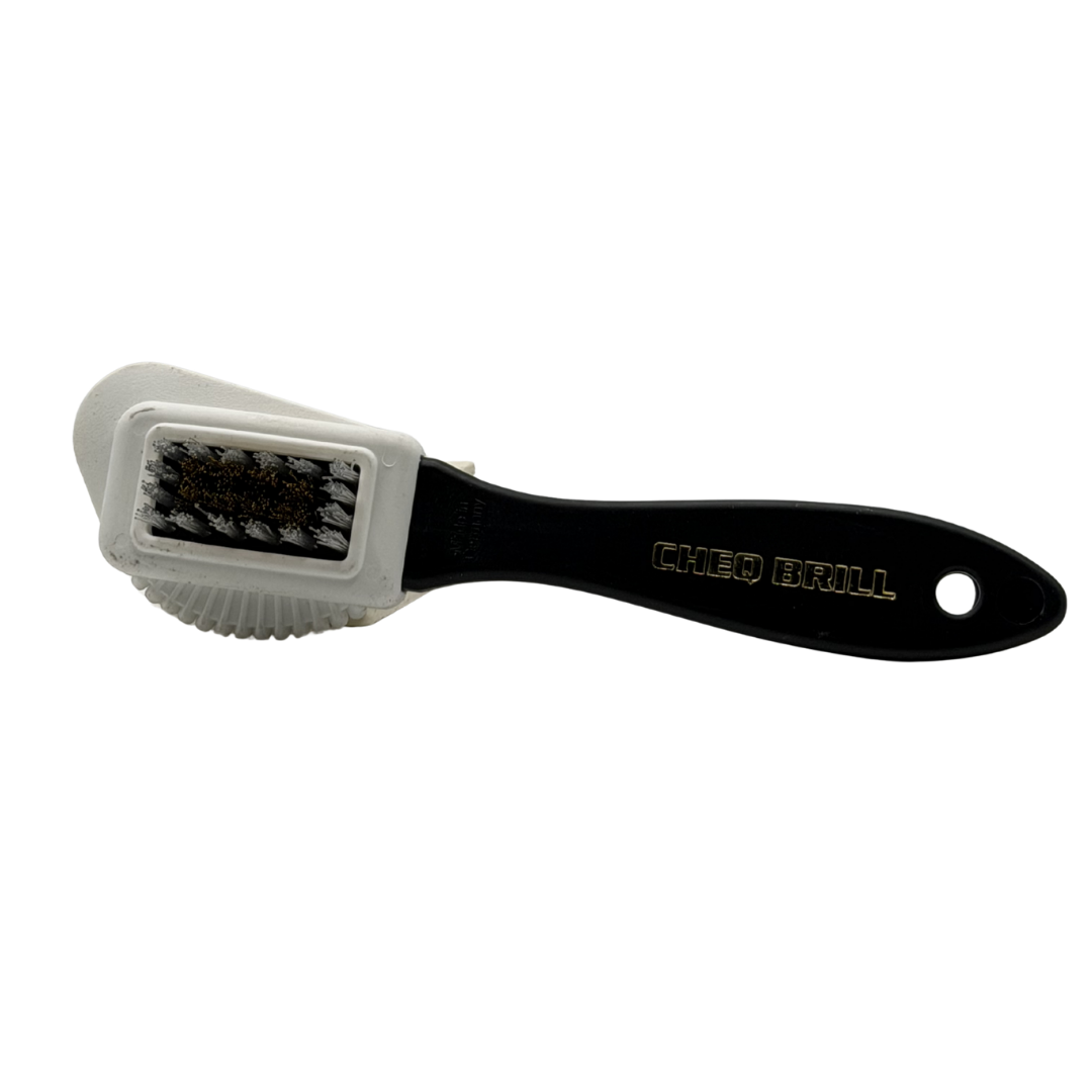 Čtyřstranný kombinovaný kartáček na semiš a nubuk